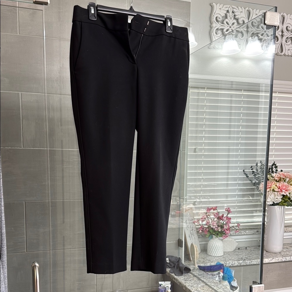 LOFT Black Tailored Trousers with Straight Leg